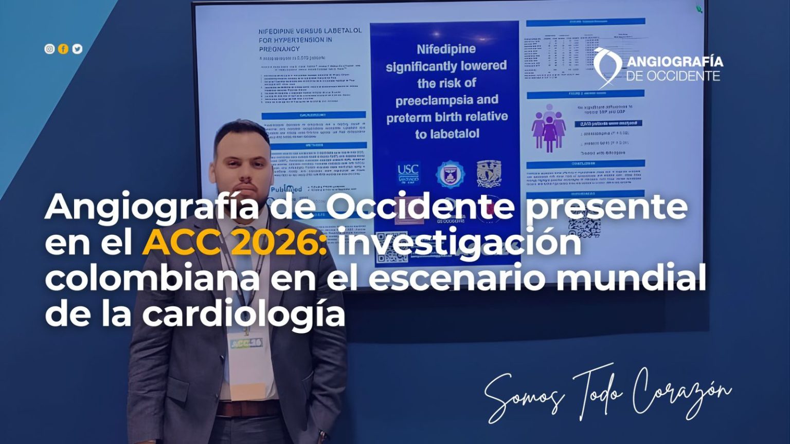 Angiografía de Occidente presente en el ACC 2026: investigación colombiana en el escenario mundial de la cardiología