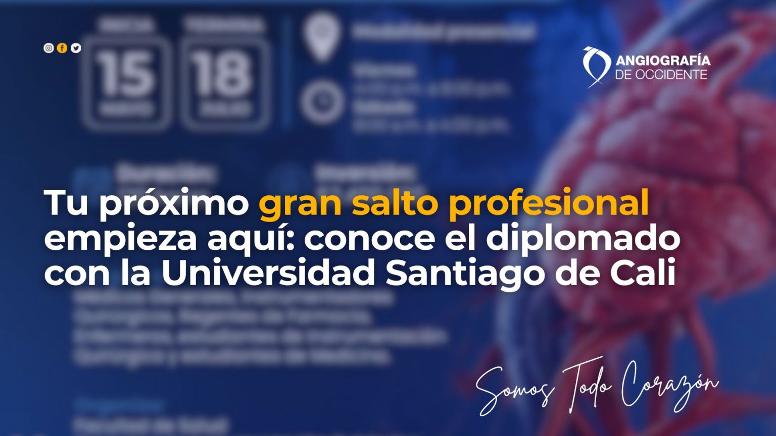 La Universidad Santiago de Cali y Angiografía de Occidente S.A. se unen para formar expertos en hemodinamia
